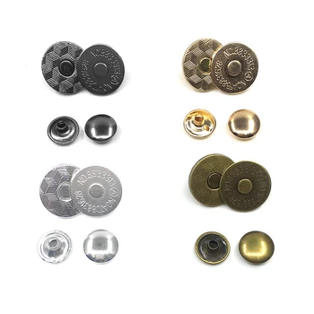 (10 sæt /parti) 14mm-18mm Tynde magnetiske Knappen Tasker magnet Spænde Wallet-knapperne Metal Snaps Magnetisk Lås installation forme
