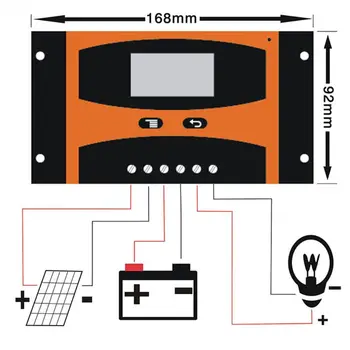 20/30A Solenergi Controller LCD-Dual USB Solceller Panel Afgift Regulator M7DA