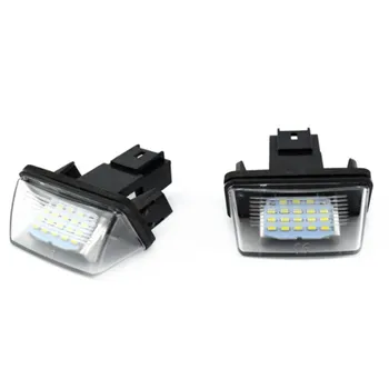 1Pair LED Licens Nummer Plade Lys Lampe Til Peugeot 206/207/307/308 Citroen C3-C6
