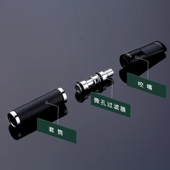 8mm/5mm Cigaret ZOBO Læder Metal Cigaret Holder Filter Mænd Omsætning Vaskbare Lunge-Filter