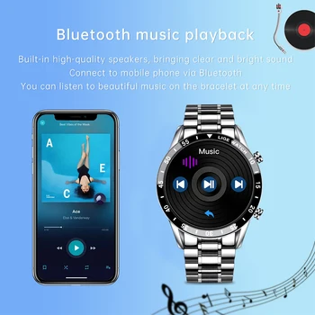 LIGE Luksus Steel Band Bluetooth Opkald, Smart Ur Mænd Til Android, ios Mobiltelefon Vandtæt Sport Fitness Tracker-Telefon Se