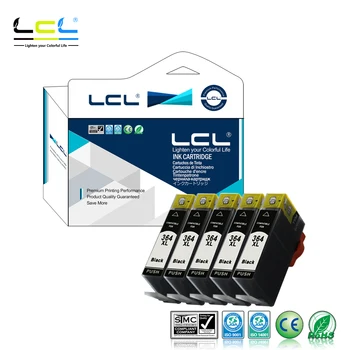 LCL 364XL 364 XL (5-Pack Black) Blæk Patron-Kompatible HP Photosmart B8550/B8553/B8558/C6380/C6383/C5324/C5383/C5380