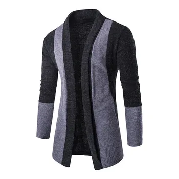 2019 Ny koreansk Stil MÆND Sweater Jakker Strikket Cardigan Sweater Mænd Slanke Bomuld Casual Brand Strik Cardigan Plus Størrelse M-4XL