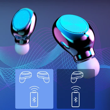 Bluetooth Hovedtelefon TWS Øretelefoner Trådløse Hovedtelefoner LED Display Vandtæt Sport I Øret Øretelefoner Med Mikrofon Til iOS Android