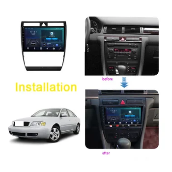 Autoradio Bil Radio for Audi A6 C5 1997-2004 S6 2 1999-2004 RS6 1 2002-2006 2din Multimedie Video GPS Navigation Carplay Android