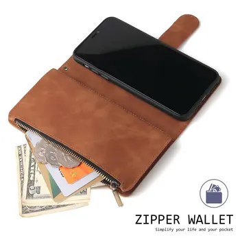 Wallet taske til iPhone 11 Pro Max antal 11 pro 2019 tilfælde PU Læder Med 6 Kort til Kortholderen Flip Cover til iPhone 11 Nye