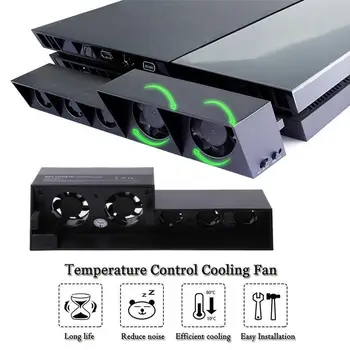 PS4 USB-Super Ventilator Konsol Køligere Ydre Smart Turbo Temperatur Kontrol for Sony Playstation 4, PS4-Konsol