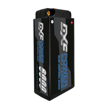 DXF-Lipo Batteri 2S Shorty Lipo 7.6 V 6000mah 120C med 5mm Kugle Konkurrence Kort-Pack til 1/10 Buggy
