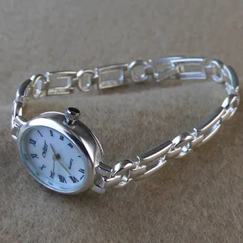 Nye S925 rent sølv kvinde se stilfuld og enkel elegant tæve se dekorativt ur