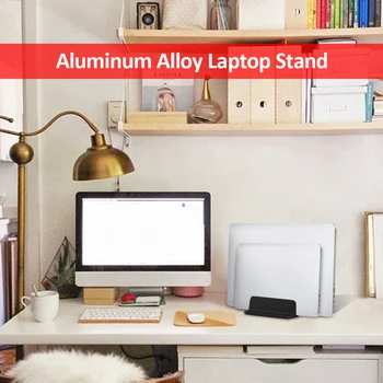 Lodret Laptop Stand til Macbook Air Pro Desktop-Dobbelt-bordlader Holder med Justerbart Dock Op til 17,3 Tommer L30 r57