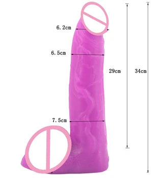 34*7,5 cm Enorm Lang Dildoer, Realistisk Penis Massive Cock Store Sex Legetøj til Kvinder, Kvindelige Masturbator Mand Sex Produkter, Anal Legetøj
