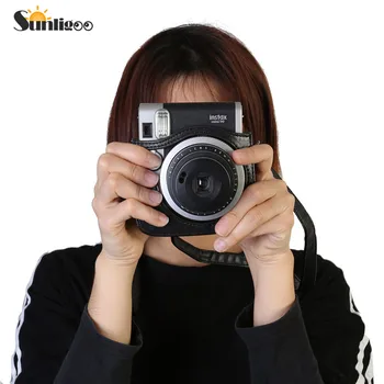 Sumligoo Pu Læder Vintage Klassiske Rejse Kamera Kompakt Taske Holder&Skulderrem Til Fujifilm Instax Mini 90 Kamera Taske