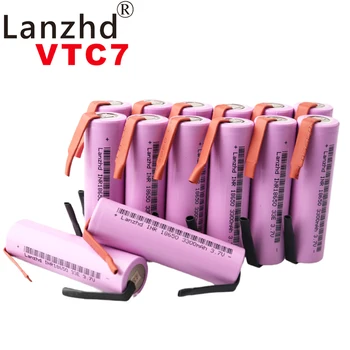 Original 18650 batteri 3,7 v Genopladelige batterier Til Samsung 18650 35E Li lithium-ion-3300mAh VTC7 +DIY Nikkel (8-40pcs)