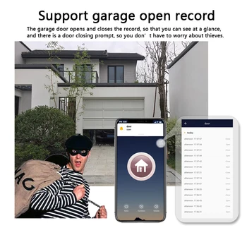 Lonsonho Tuya WiFi Smart Garage Døren Åbningsbandet Skifte Trådløse Fjernbetjening Er Kompatibel Alexa Google Home Smart Home Automation