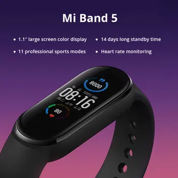 Xiaomi Mi-Band 5 Smart Armbånd 1.1