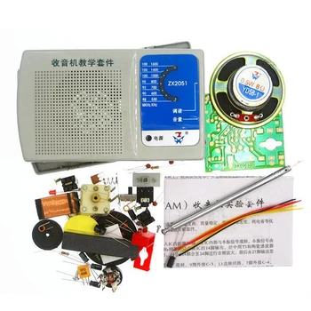 1 sæt DC3V DIY ZX2051 Type IC FM AM-Radio Kit Electroinc Learning Kit