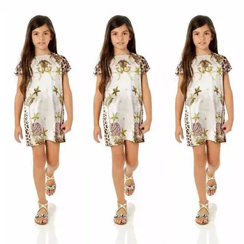 Baby Pige Kjole Prinsesse Kostume 2018 Nye Brand Kids Sommer Tøj Piger Kjoler Leopard Print Børn Fødselsdag Dress