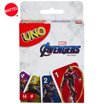 Mattel Spil UNO Marvel Avengers Familie Sjov Underholdning brætspil, Sjov Spillekort i gaveæske Uno kortspil