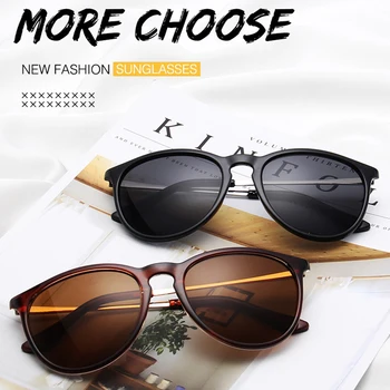 Runde Solbriller, Polariserede Kvinder Mænd 2019 Nye Mode Brand Designer Vintage Brillerne For Kvindelige Kørsel Sol Briller UV400