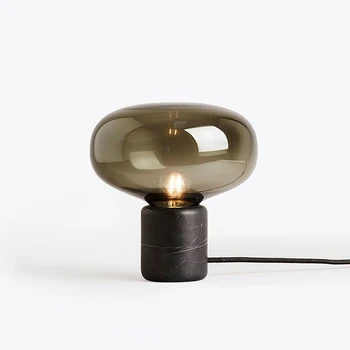 Postmoderne Luksus LED glas bordlamper Nordiske Marmor stue indretning belysning soveværelse Bedside-Undersøgelse læsning skrivebord lys