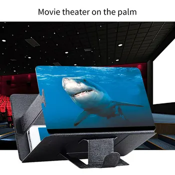 NYE HD-Video Forstærker Forstørrelsesglas Universal Mobiltelefon, 3D Skærm Stå Beslag telefonholder praktiske Hjem projektor