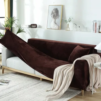 Solid farve tyk blød stretch sofa dække alle-inklusiv universal sofa dækning i efteråret og vinteren