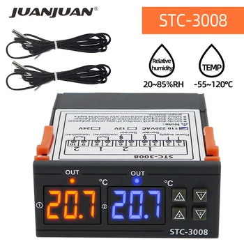 Digital Termostat Temperatur Controller STC-1000 STC-3008 STC-3028 Termometer Sensor Hygrometer 12V 24V 220V 50%off