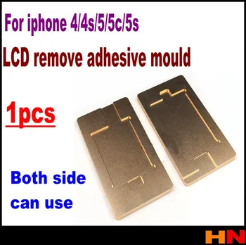 1stk LCD-fjern klæof UV-lim skimmel, hverken i polariserede stik LCD-skærm placeret aluminium støbeform til iphone 4/4s/5/5c/5s Telefon Touch Panel