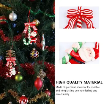 2stk Plast Candy Cane Sikker Hængende Ornament Christmas Tree Decor Snemand