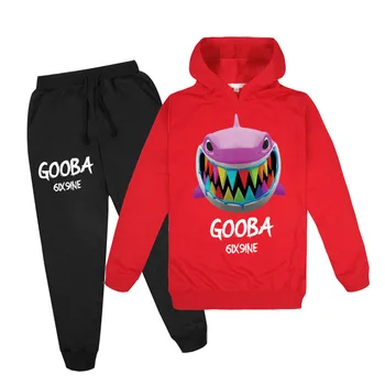 Z&Y 2-16Y Nye Rapper 6ix9ine Gooba Rainbow Hoodie Sweatshirt Kids Sports Shirt +jogger Bukser Sæt 2stk Drenge Piger Modetøj