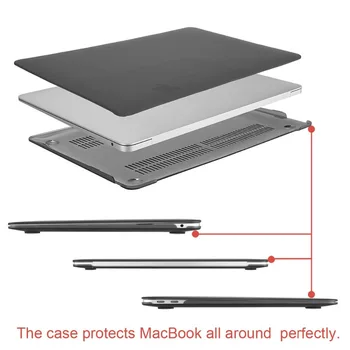 MOSISO 2018 Mat Case Til Macbook Air 13 tommer A1932 Laptop Sleeve til macbook Pro 13 15 Dække Med Touch Bar A1706/A1707/A1990