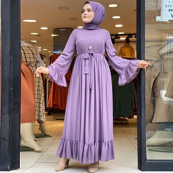 Dubai Abaya Hijab Muslimske Kvinder Kjole Flæser Plisserede Part Vestidos Kaftan Islam Tøj Ramadanen, Eid Robe Femme Musulmane Ropa