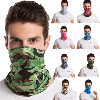 Ice Silke Udendørs Cykling Face-Maske-Sort Camouflage Mænd og Kvinder, der Kører fiskepladser Vindtæt Solcreme Tørklæde