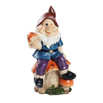 Hånd-malet Have Gnome Dværge Tal Kage Kids Dejlig Have Dekoration af Høj kvalitet Harpiks Fødselsdag Gaver
