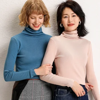 IMucci forår Mode Kvinder Solid Turtleneck Sweater Kvinder med Lange Ærmer Smarte, Elegante Damer, Jumpere Sweater Trække Femme TM1346