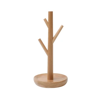 Ufærdige Træ-Træ Øreringe Neckalce Smykker Display Rack Holder til Hjemme-Shop Indretning