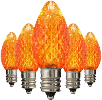 2STK C7 LED-Pærer Orange julelys Ferie Dekoration 2 SMD Led Pære Ampul Pærer Vintage Edison Lamp