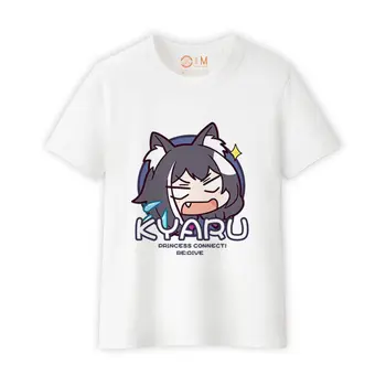 Anime Prinsesse Slut! Re:Dyk Kyaru Cosplay Summer Harajuku Løs T-shirt Mænd Kvinder Studerende Casual kortærmet pullover Toppe