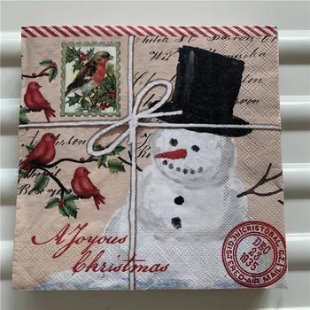 20 vintage Jul serviet papir væv Xmas Santa Claus hjort sne fugl lommetørklæde decoupage bryllup fødselsdag part indretning