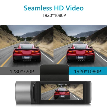 H18 Full HD 1080P Bil DVR Kamera 3.16 tommer Skærm 130 Graders Linse Dashboard Kamera med bakkamera Bil DVR Dash Kamera