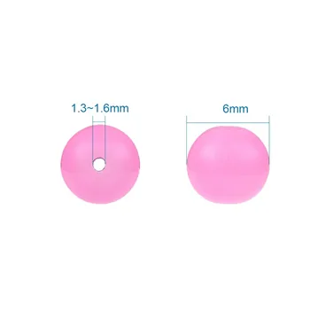 1box Blandet Farve Spray Malet Runde Imiteret Sten, Glas Perler dele til smykkefremstilling DIY 4/6/8/10mm, Hul: 1.1~1,6 mm