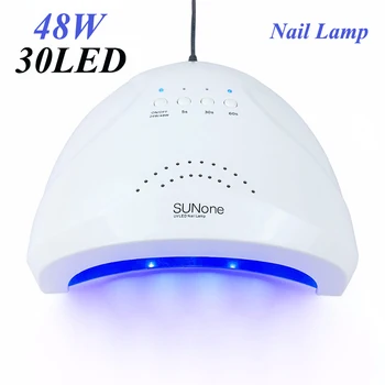 48W Professionel UV-LED Nail Lampe Med 30stk Led Nail Dryer Hurtig Tørring, Hærdning Gel Negle Manicure Maskine Med Auto-Sensing Lampe