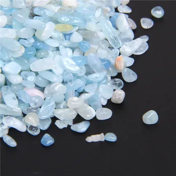 100g Akvamariner på en Naturlig blå Kvarts Krystal Sten Rock Chips Healing Naturlige Sten og Mineraler Sundhed Dekoration Indretning