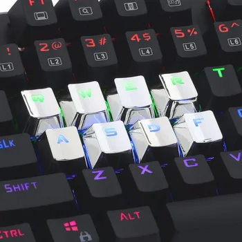 Sølv Metal Belagt PBT Keycap For Cherry Gaming Mekanisk Tastatur FPS MOBA Bi-Color-Baggrundsbelyst Tasterne med Tasten Værktøj til Fjernelse af