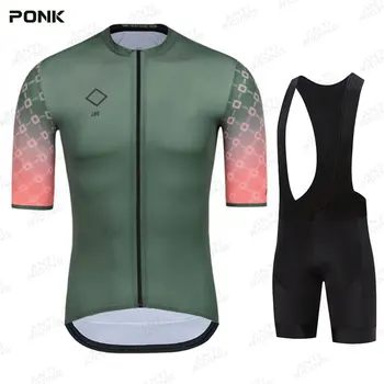 2020 Road Bike Jersey Sat Mænds Cykling Tøj Sommer MTB Team Tøj Korte Ærmer Uniform Triathlon Skinsuit Ropa De Hombre