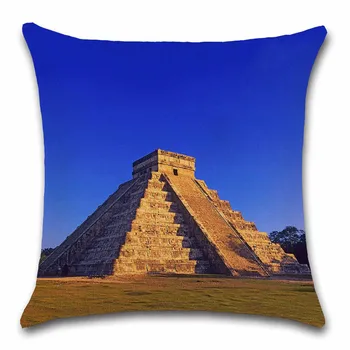 Verdens berømte bygning natur Egyptiske pyramider fotos pudebetræk dekoration til hjemmet sofa stol, pude tilfælde ven børn gave