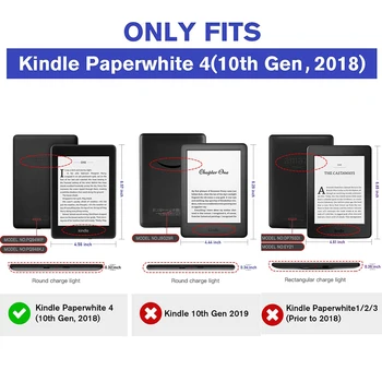 Tilfældet for Kindle Paperwhite 2018 Smart Cover med Auto Wake/Sleep Passer Amazon Alle-Nye Kindle Paperwhite 4 Cover (10 Gen-2018)