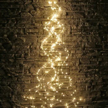 Thrisdar 200/600 LED Vinstokke lys kobbertråd Gren Lys Plug-In Christmas Fe String Lys DIY Bryllup Part Garland Lys