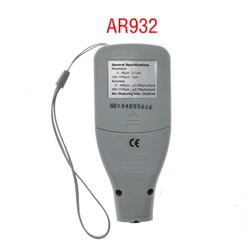 AR932 Digital Malingen tykkelsesmåler W/Probe (0~1500um)bil detektor Automotive Belægning Lakering bil Maling tester Meter