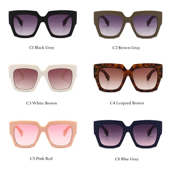 Nye Klassiske Firkantede Solbriller Til Kvinder Mode Modis Oversize Vintage Eyeware 2020 Luksus Designer solbriller Til Mænd UV400